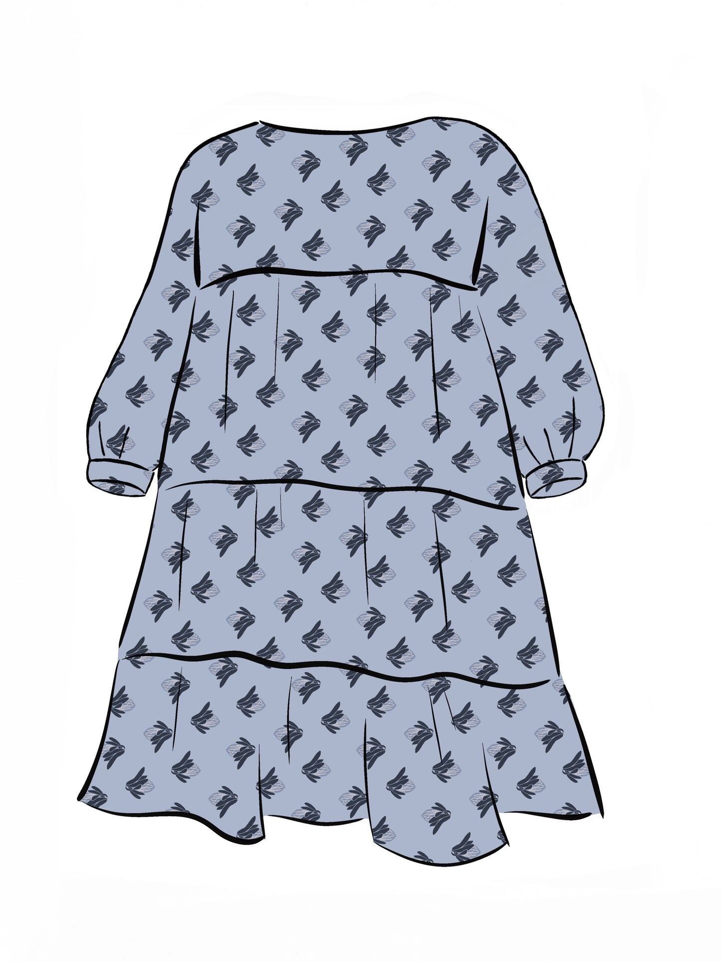 008 DESIGN YOUR OWN Organic Cotton “Protea” Dress Lilac