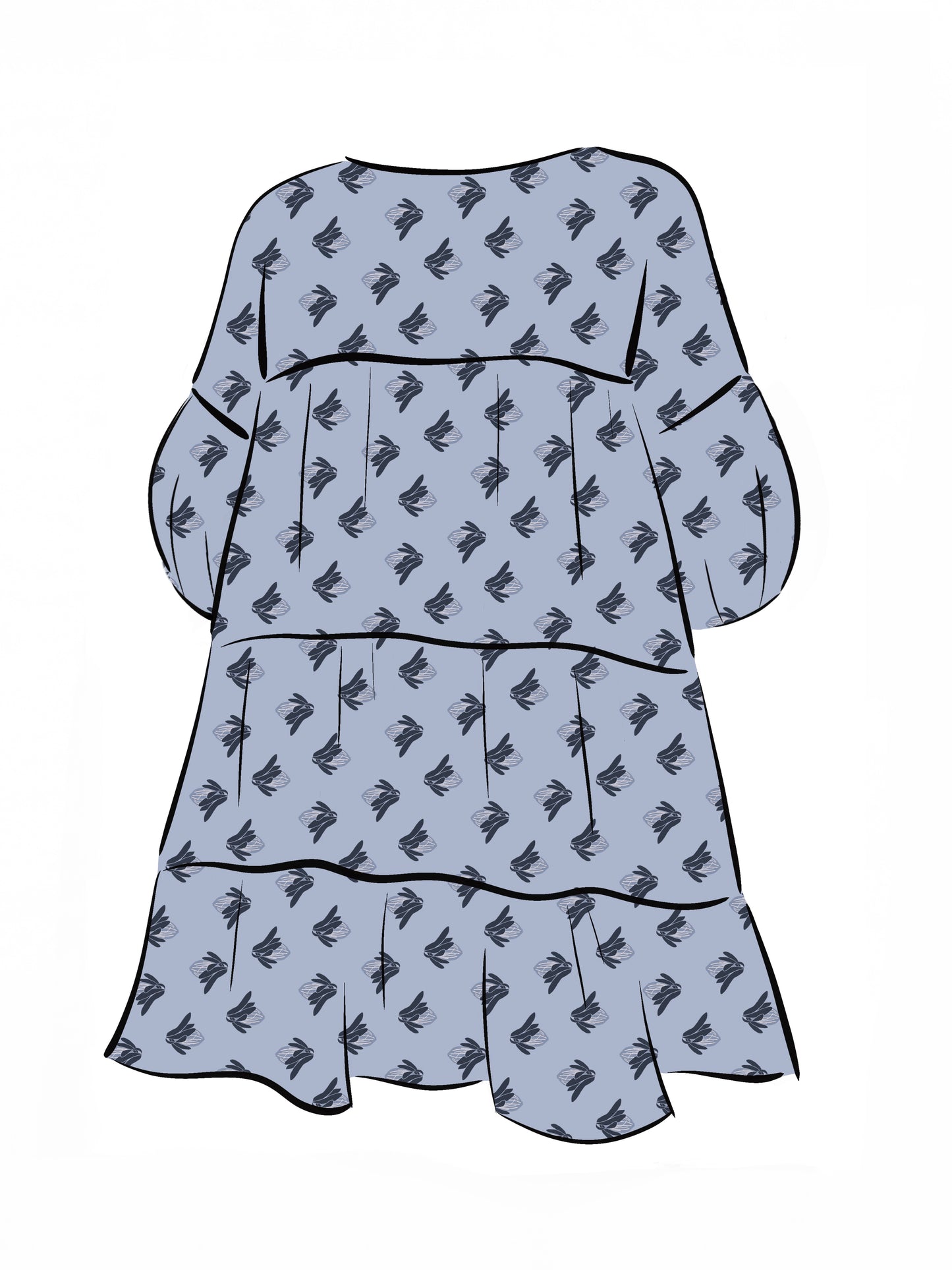 008 DESIGN YOUR OWN Organic Cotton “Protea” Dress Lilac