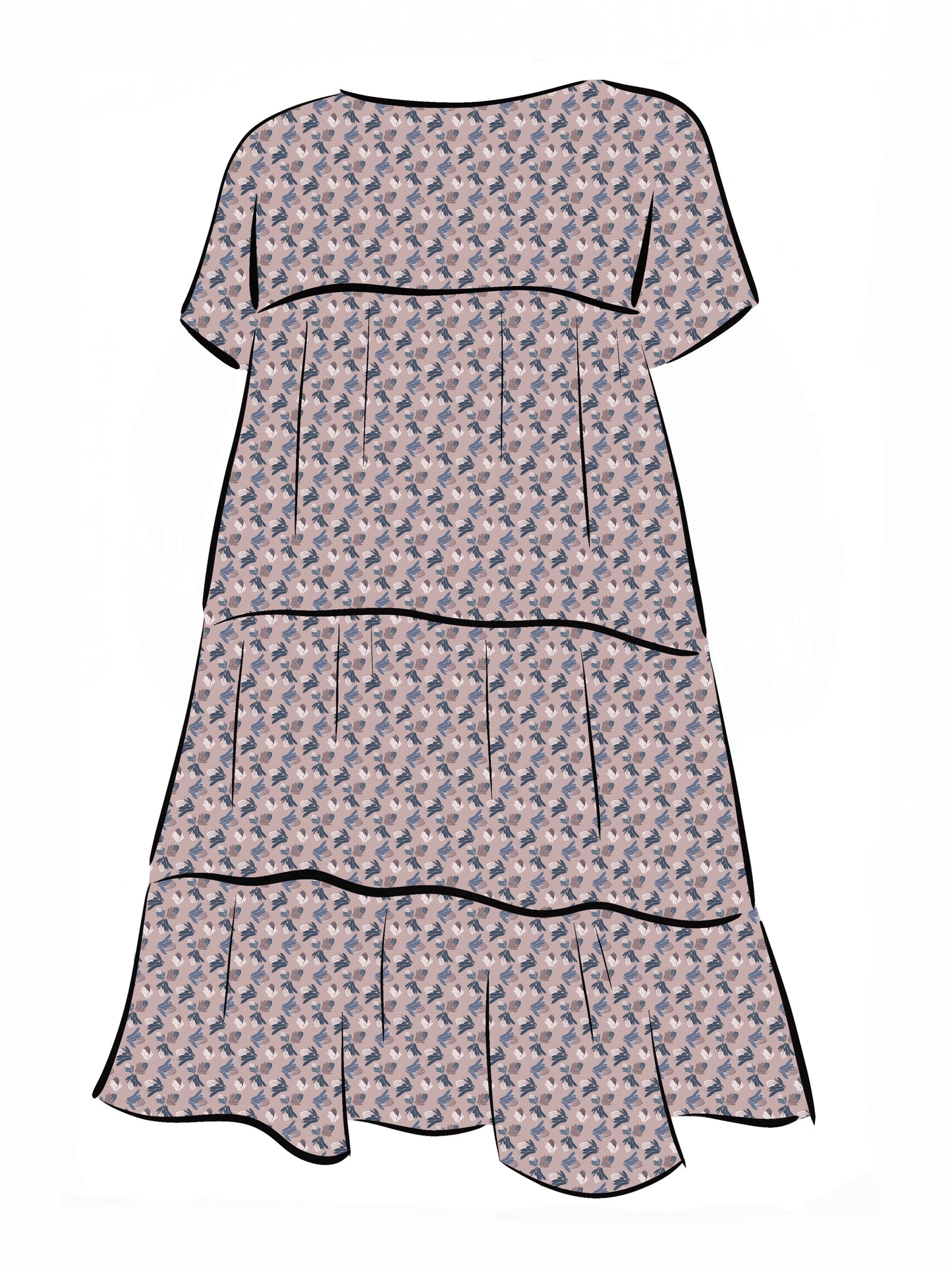 007 DESIGN YOUR OWN Organic Cotton Protea Dress Multicolour