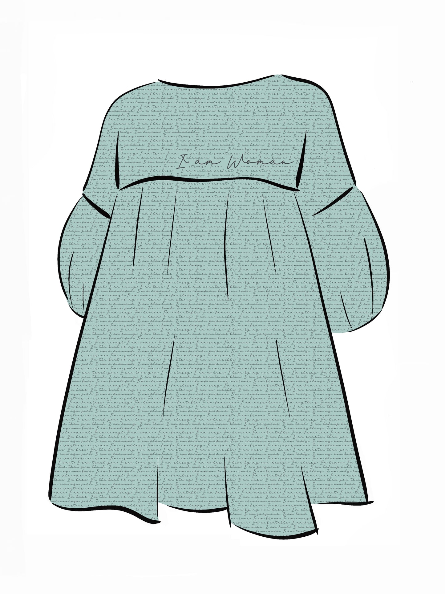 032 DESIGN YOUR OWN Organic Cotton “I am Woman” Dress