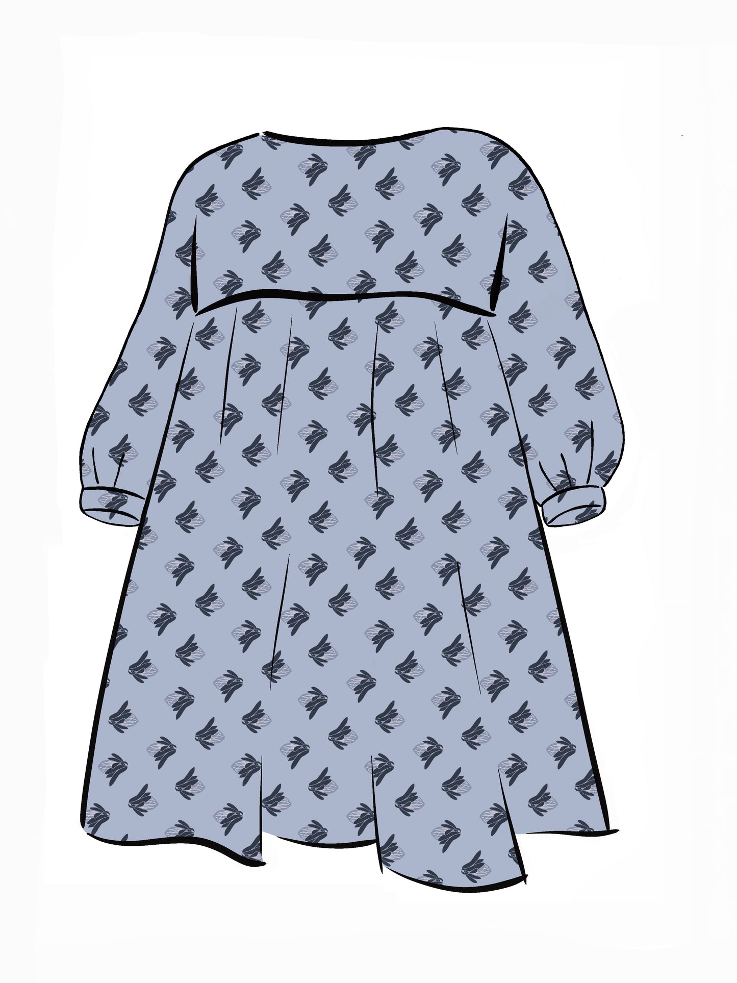 008 DESIGN YOUR OWN Organic Cotton “Protea” Dress Lilac