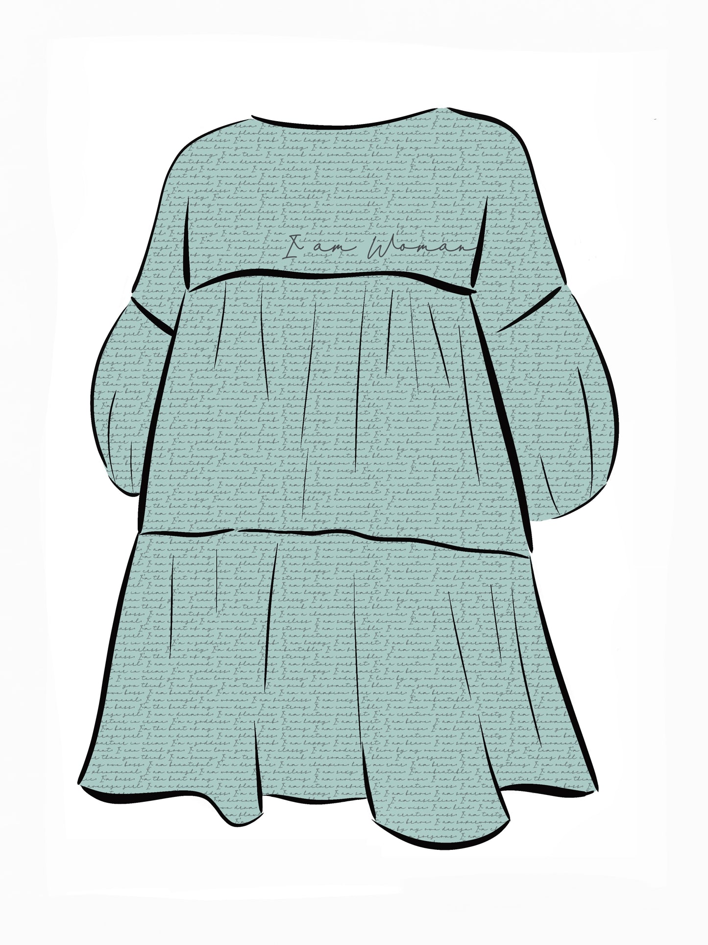 032 DESIGN YOUR OWN Organic Cotton “I am Woman” Dress