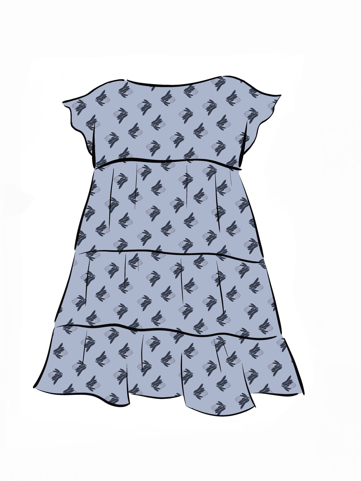 008 DESIGN YOUR OWN Organic Cotton “Protea” Dress Lilac