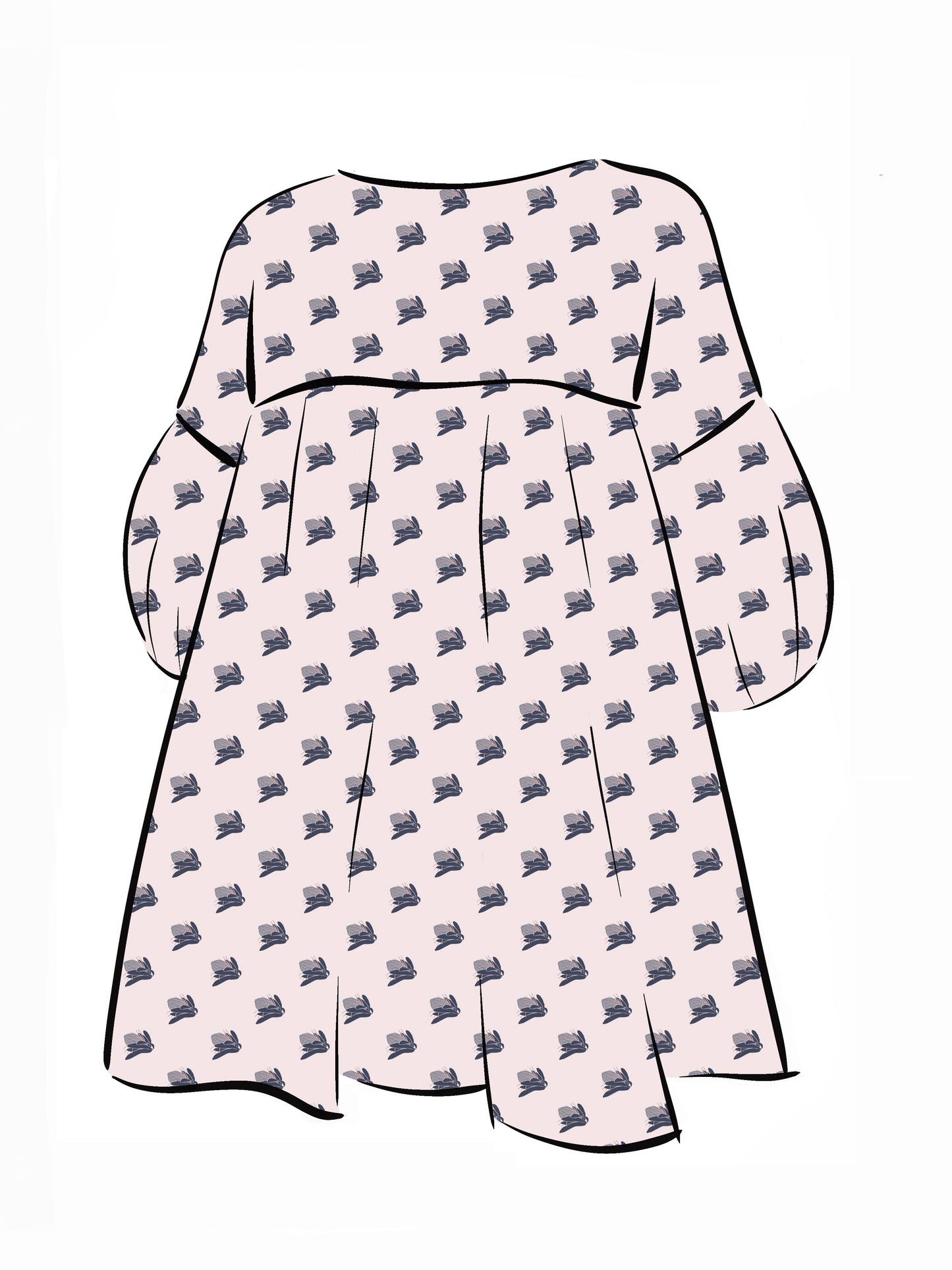 006 DESIGN YOUR OWN Organic Cotton Protea Dress Light Pink