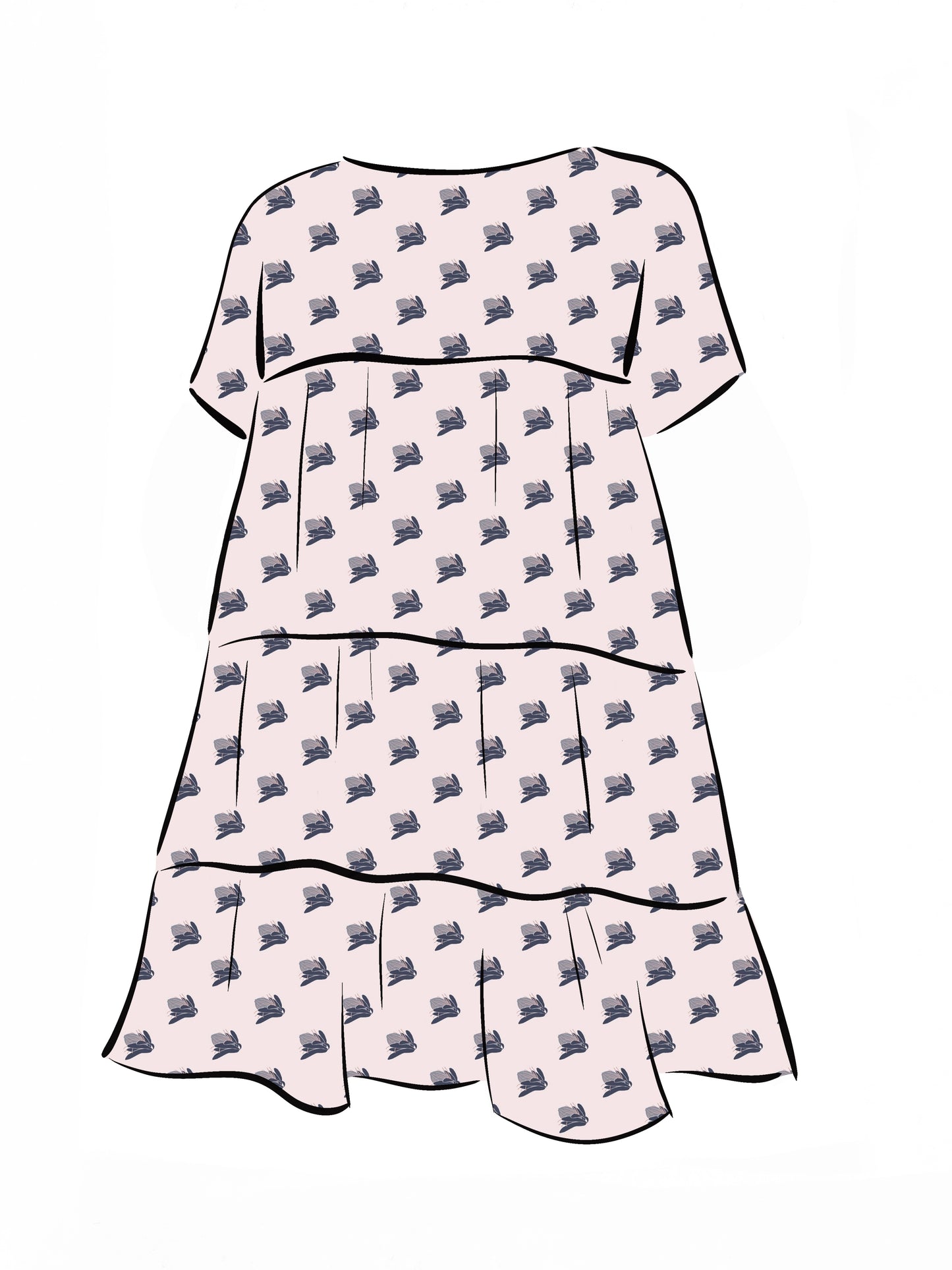 006 DESIGN YOUR OWN Organic Cotton Protea Dress Light Pink