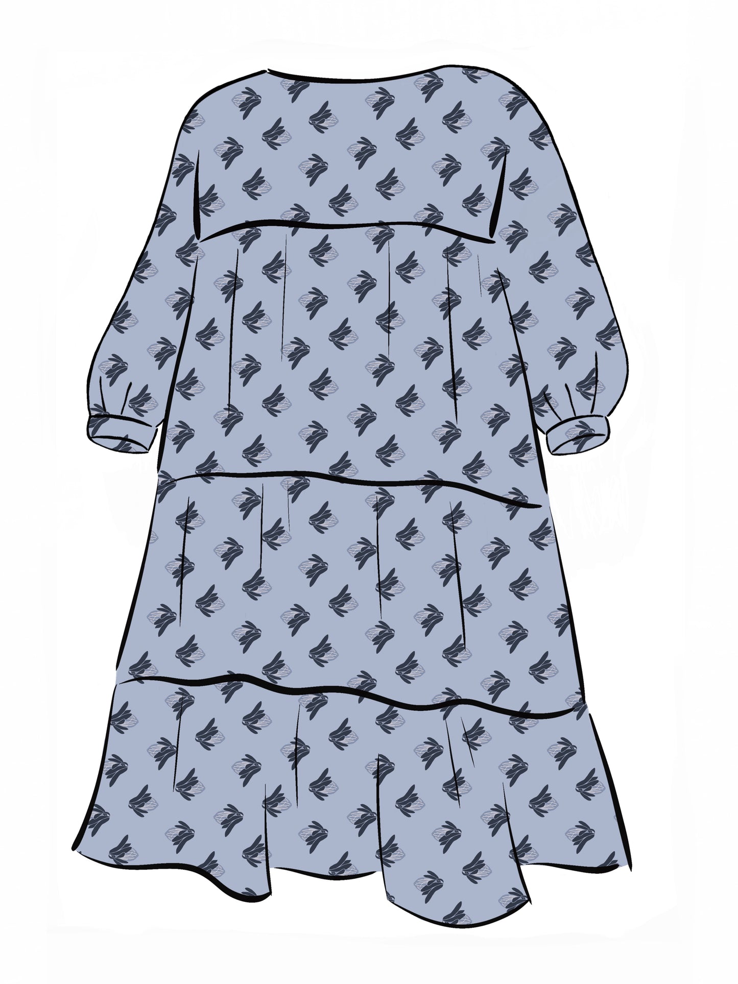 008 DESIGN YOUR OWN Organic Cotton “Protea” Dress Lilac