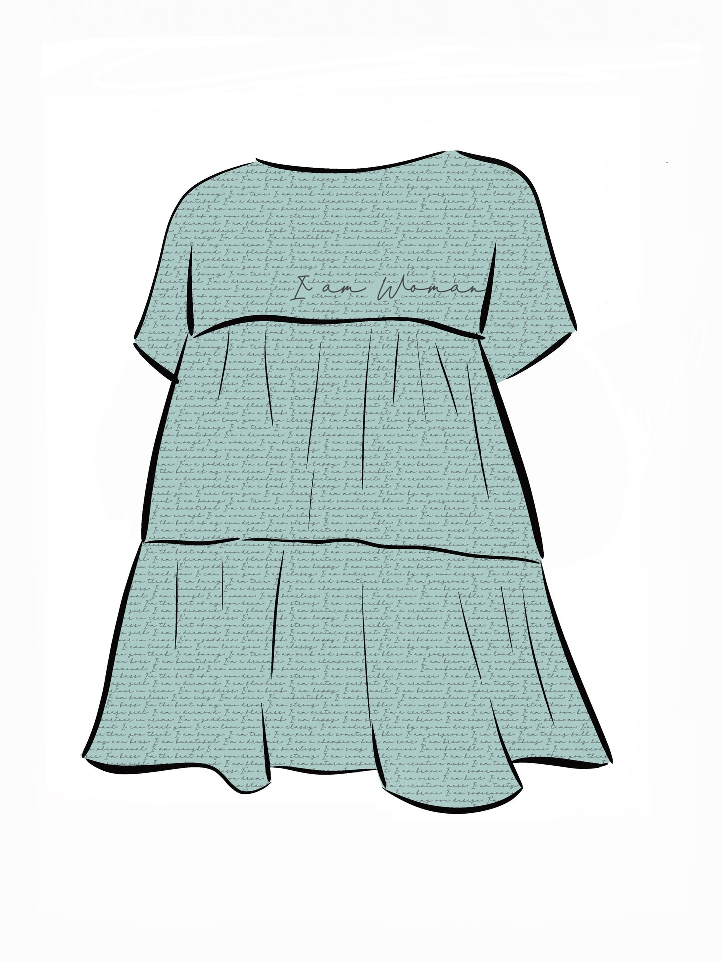 032 DESIGN YOUR OWN Organic Cotton “I am Woman” Dress