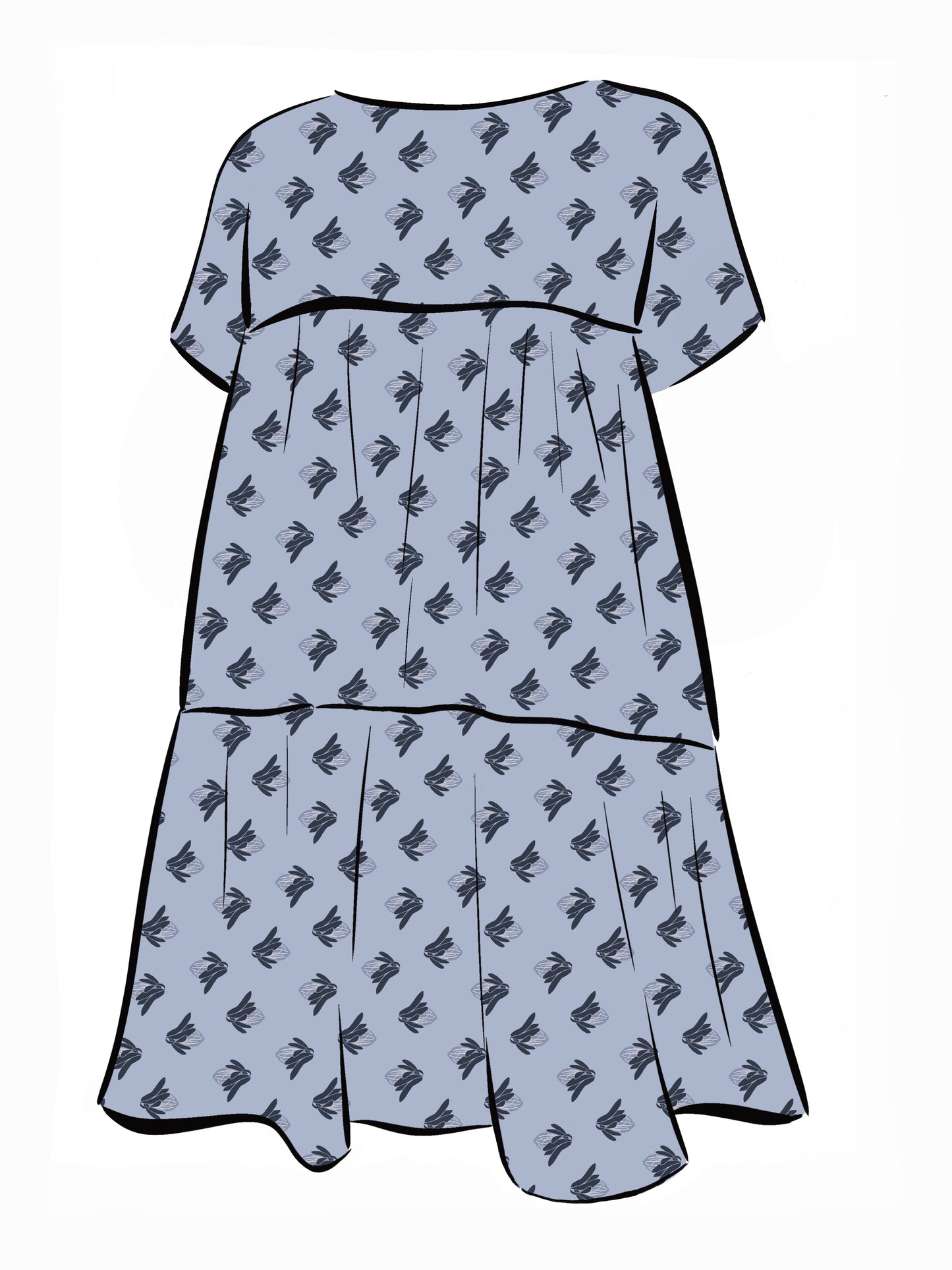 008 DESIGN YOUR OWN Organic Cotton “Protea” Dress Lilac